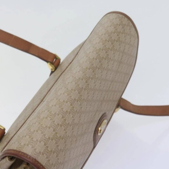 CELINE Macadam Canvas Shoulder Bag Beige Auth - Picture 6 of 16